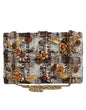 Dolce & Gabbana Multicolor Tweed Floral Clutch Crossbody Bag