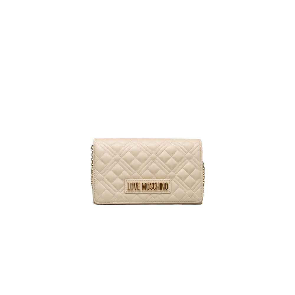 Love Moschino Beige Polyethylene Women Crossbody Bag