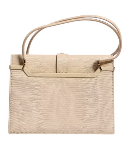 Dolce & Gabbana Beige Leather Ingrid Top Handle Shoulder Bag