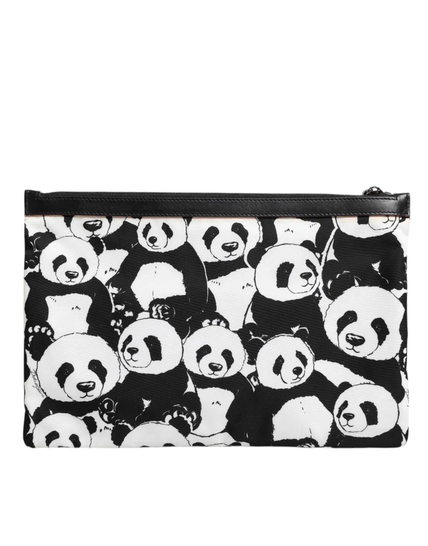 Dolce & Gabbana Black White Panda Pattern Clutch Pouch Bag