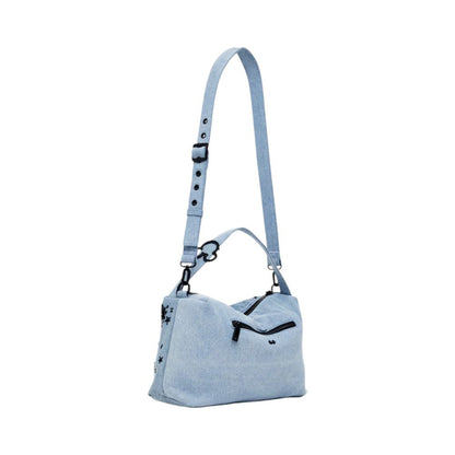 Desigual Light Blue Cotton Handbag