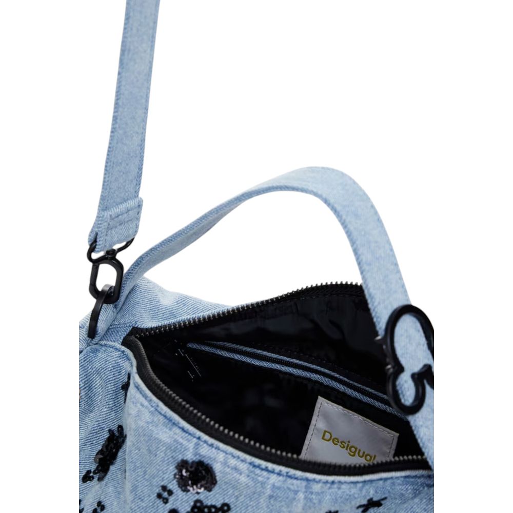 Desigual Light Blue Cotton Handbag