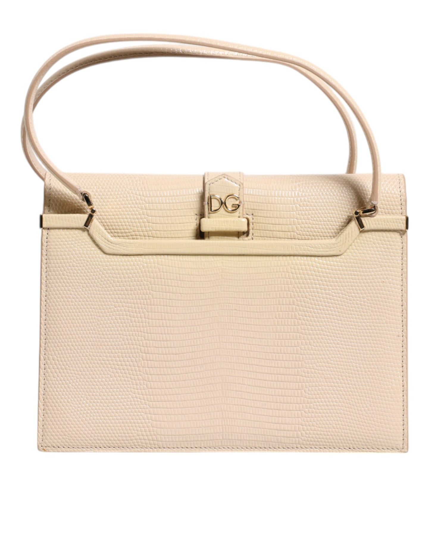 Dolce & Gabbana Beige Leather Ingrid Top Handle Shoulder Bag