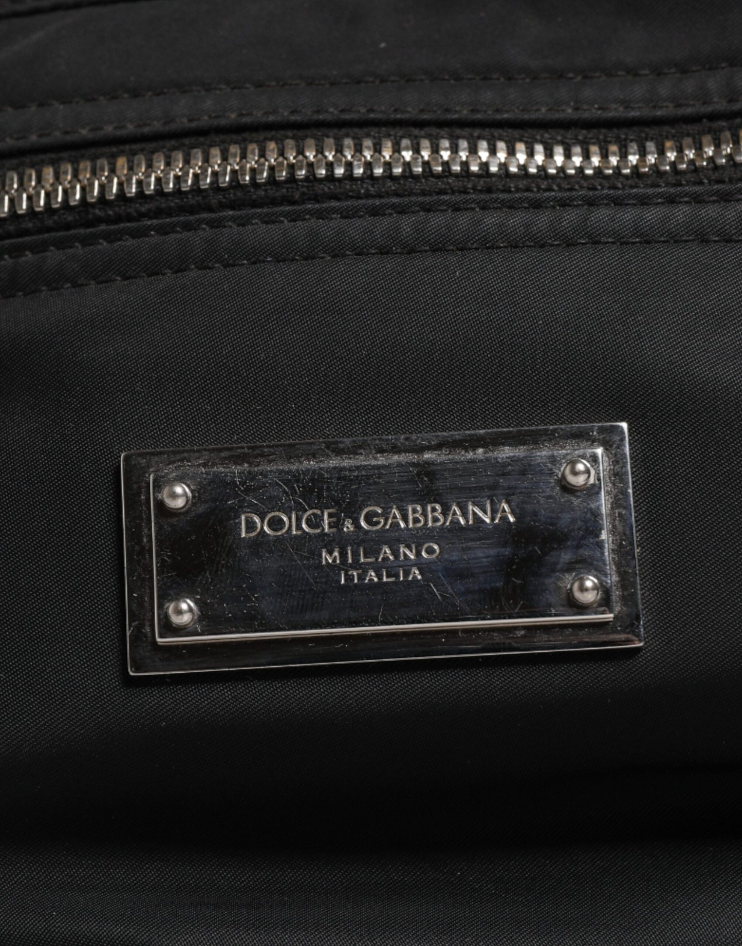 Dolce & Gabbana Black Nylon Logo Plaque Belt Waist Fanny Pack Bag