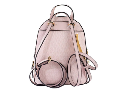 Michael Kors Jaycee Mini XS Leather Zip Pocket Backpack Powder Blush Pink