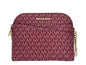 Michael Kors Jet Set Medium X Dome PVC Crossbody Bag Oxblood