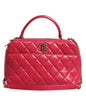 Chanel Pink Seal Matelasse Chain CC Lamb Skin Leather Bag