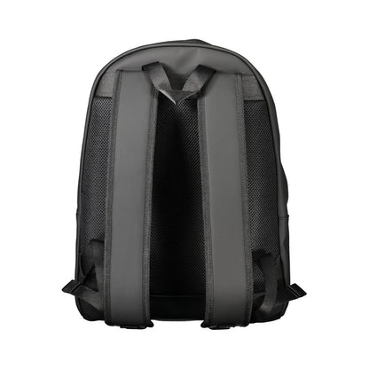 Tommy Hilfiger Black Polyethylene Men Backpack