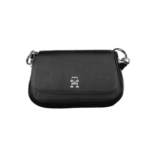 Bolso de mano de mujer de polietileno negro